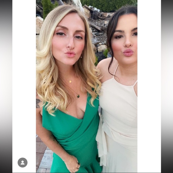 REVOLVE x Lovers + Friends Evergreen Ruffled Gown in Jewel Green - Picture 5 of 12